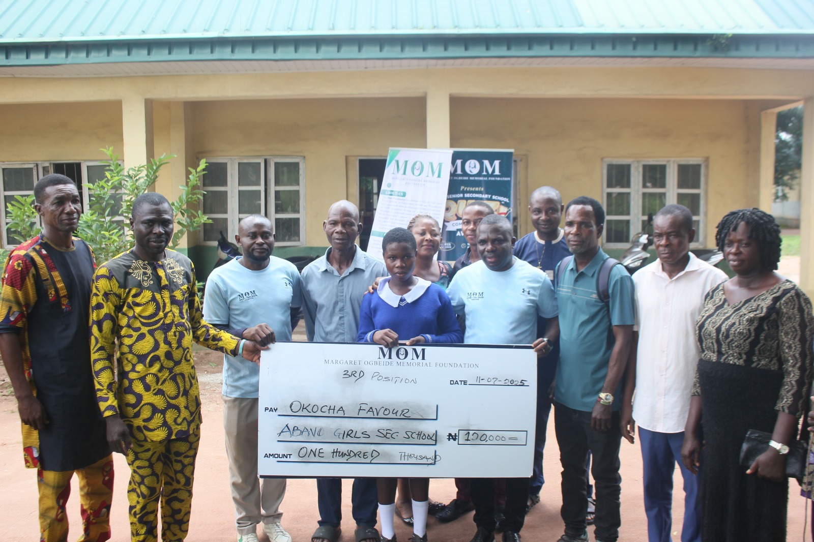 One of the prize winners of the Ika Quiz Competition 2025 with his school teacher